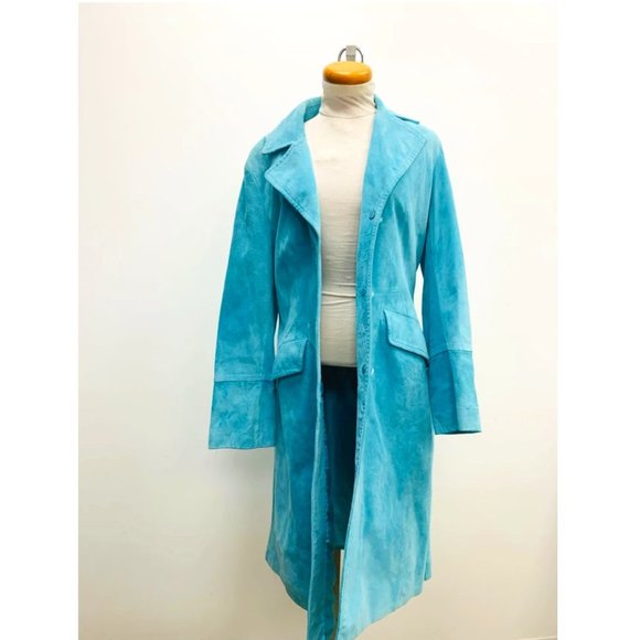 SOLD Danier Suede Leather Coat - Picture 1 of 7
